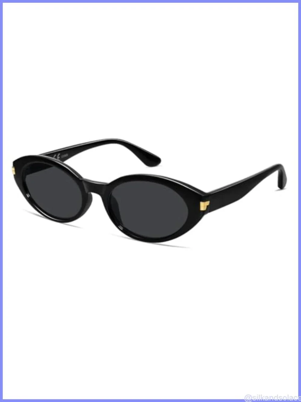 Polarized Retro Oval Cateye Sunglasses UV400 Protection Small Fit